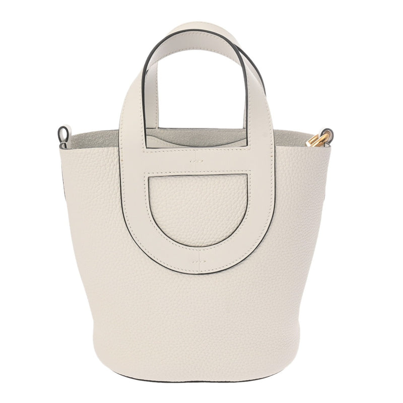 エルメス インザループ18 B刻印 2023年製  トリヨンクレマンス チャイ ゴールド金具 ハンドバッグ インザループPM ブラウン 中古 送料無料 HERMES エルメス インザループ 18 ニューホワイト B刻印(2023年頃