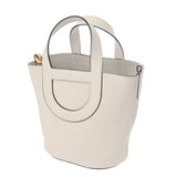 HERMES エルメス インザループ 18 ニューホワイト B刻印(2023年頃) レディース トリヨンクレマンス ヴォースイフト ハンドバッグ 新同 中古 銀蔵