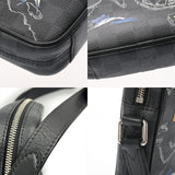 LOUIS VUITTON ルイヴィトン グラフィットマップ ダヌーブ PM NM 黒/グレー N40239 メンズ ダミエグラフィットキャンバス ショルダーバッグ ABランク 中古 銀蔵