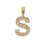 EYEFUNNY アイファニー Sモチーフ ダイヤ レディース K18イエローゴールド YG ペンダントトップ Aランク 中古 銀蔵