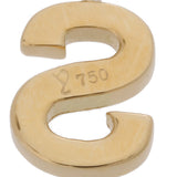 EYEFUNNY アイファニー Sモチーフ ダイヤ レディース K18イエローゴールド YG ペンダントトップ Aランク 中古 銀蔵