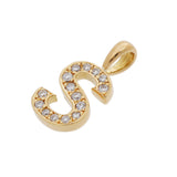 EYEFUNNY アイファニー Sモチーフ ダイヤ レディース K18イエローゴールド YG ペンダントトップ Aランク 中古 銀蔵