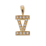 EYEFUNNY アイファニー Vモチーフ ダイヤ レディース K18イエローゴールド YG ペンダントトップ Aランク 中古 銀蔵