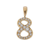 EYEFUNNY アイファニー No.8 ダイヤ レディース K18イエローゴールド YG ペンダントトップ Aランク 中古 銀蔵