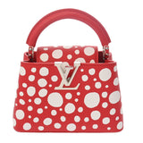 LOUIS VUITTON ルイヴィトン カプシーヌ MINI 草間彌生コラボ ルージュ M21692 レディース トリヨンレザー ハンドバッグ 新同 中古 銀蔵