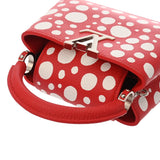 LOUIS VUITTON ルイヴィトン カプシーヌ MINI 草間彌生コラボ ルージュ M21692 レディース トリヨンレザー ハンドバッグ 新同 中古 銀蔵
