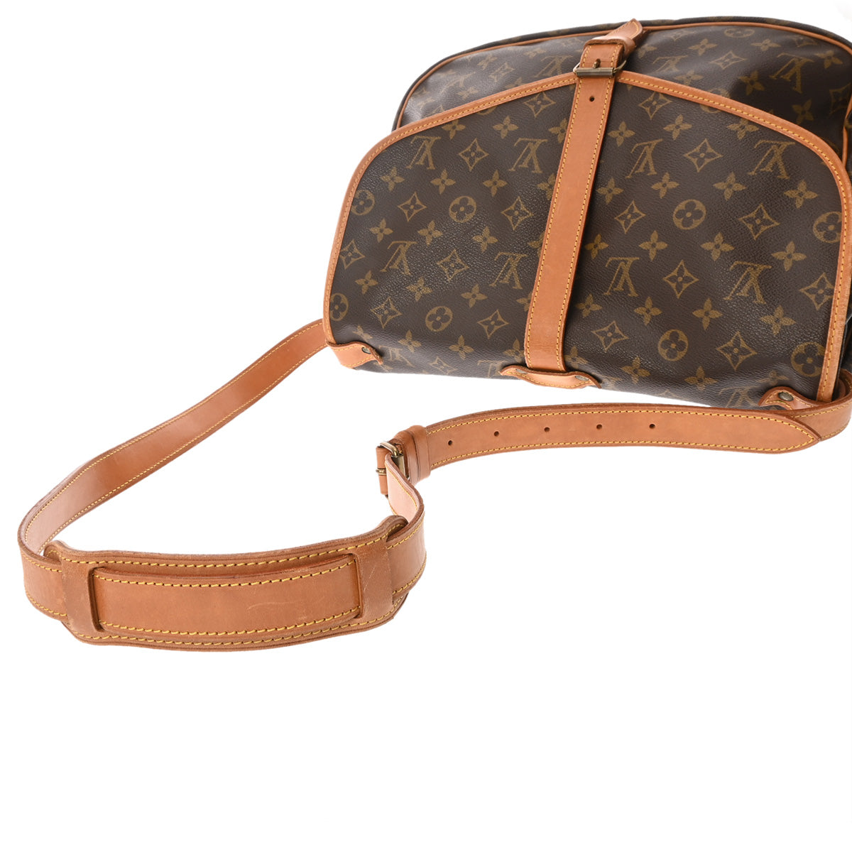 LOUIS VUITTON ルイヴィトン モノグラム ソミュール 35 ブラウン 