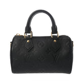 LOUIS VUITTON ルイヴィトン モノグラムアンプラント ナノ スピーディ 2WAY ノワール M82450 レディース レザー ハンドバッグ Aランク 中古 銀蔵