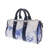 LOUIS VUITTON ルイヴィトン モノグラムウォーターカラー キーポル XS ホワイト/ブルー M45761 レディース モノグラムキャンバス ハンドバッグ ABランク 中古 銀蔵