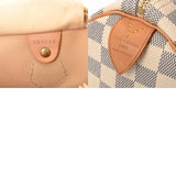 LOUIS VUITTON ルイヴィトン ダミエアズール スピーディ 30 旧型 ホワイト N41533 ユニセックス ダミエアズールキャンバス ハンドバッグ Bランク 中古 銀蔵