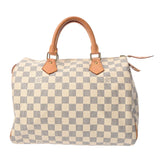 LOUIS VUITTON ルイヴィトン ダミエアズール スピーディ 30 旧型 ホワイト N41533 ユニセックス ダミエアズールキャンバス ハンドバッグ Bランク 中古 銀蔵