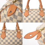 LOUIS VUITTON ルイヴィトン ダミエアズール スピーディ 30 旧型 ホワイト N41533 ユニセックス ダミエアズールキャンバス ハンドバッグ Bランク 中古 銀蔵