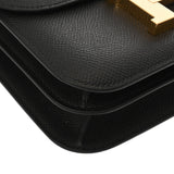 HERMES エルメス コンスタンス3 ミニ 18 ミロワール ブラック B刻印(2023年頃) レディース ヴォーエプソン ショルダーバッグ ABランク 中古 銀蔵