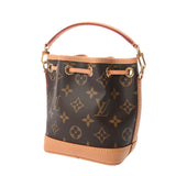 LOUIS VUITTON ルイヴィトン モノグラム ナノノエ 2WAY ブラウン M81266 レディース モノグラムキャンバス ショルダーバッグ Aランク 中古 銀蔵