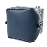 LOUIS VUITTON ルイヴィトン モノグラム スクエアバッグ ブルー M59608 レディース モノグラムジャガードデニム ハンドバッグ Aランク 中古 銀蔵