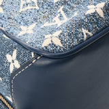 LOUIS VUITTON ルイヴィトン モノグラム スクエアバッグ ブルー M59608 レディース モノグラムジャガードデニム ハンドバッグ Aランク 中古 銀蔵