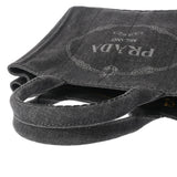 PRADA プラダ カナパ ミニ ブラック 1BG439 レディース デニム ハンドバッグ ABランク 中古 銀蔵