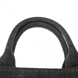 PRADA プラダ カナパ ミニ ブラック 1BG439 レディース デニム ハンドバッグ ABランク 中古 銀蔵