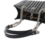 GUCCI グッチ GGマーモント スモールトートバッグ ブラック 681483 レディース カーフ トートバッグ Aランク 中古 銀蔵