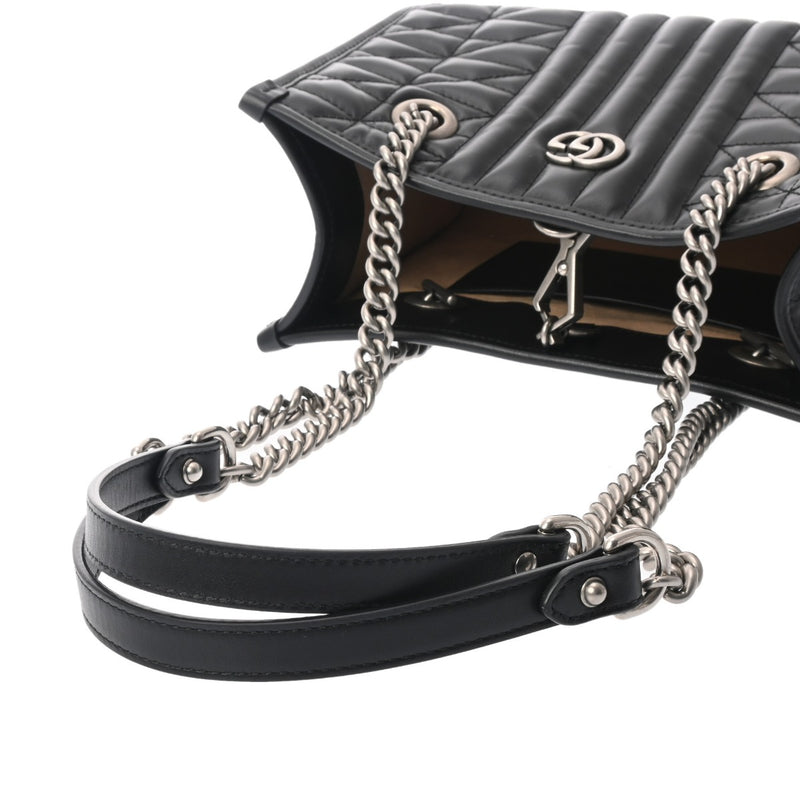 GUCCI グッチ GGマーモント スモールトートバッグ ブラック 681483