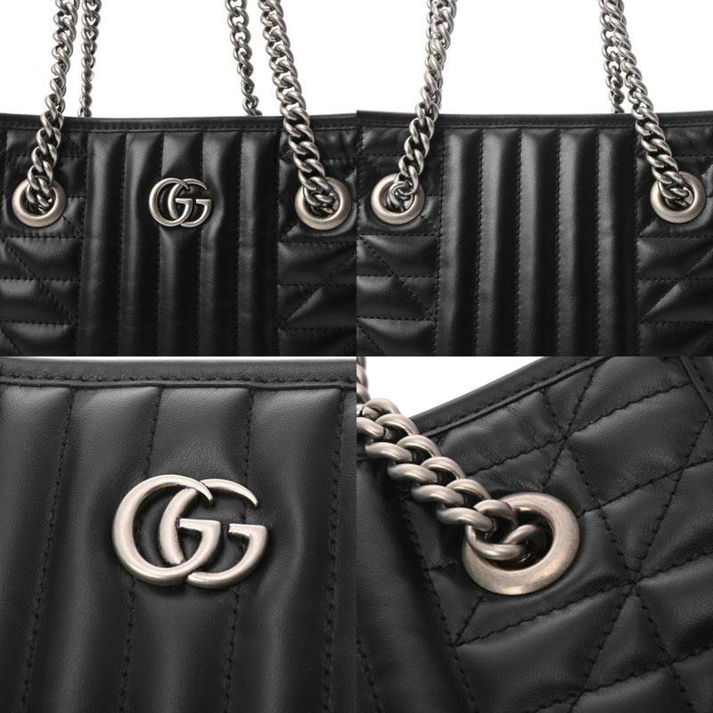 GUCCI グッチ GGマーモント スモールトートバッグ ブラック 681483