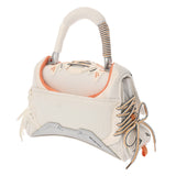 BALENCIAGA バレンシアガ スニーカーヘッド トップハンドル 2WAYショルダー S ホワイト 661723 レディース ナイロン レザー ハンドバッグ ABランク 中古 銀蔵