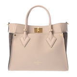 LOUIS VUITTON ルイヴィトン モノグラム オンマイサイド MM グレージュ M58485 レディース カーフ モノグラムキャンバス 2WAYバッグ Aランク 中古 銀蔵