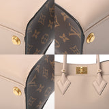 LOUIS VUITTON ルイヴィトン モノグラム オンマイサイド MM グレージュ M58485 レディース カーフ モノグラムキャンバス 2WAYバッグ Aランク 中古 銀蔵