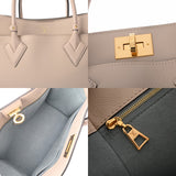 LOUIS VUITTON ルイヴィトン モノグラム オンマイサイド MM グレージュ M58485 レディース カーフ モノグラムキャンバス 2WAYバッグ Aランク 中古 銀蔵