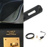 HERMES エルメス ケリー 32 外縫い ネイビー ○Y刻印(1995年頃) レディース ボックスカーフ 2WAYバッグ ABランク 中古 銀蔵