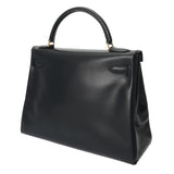 HERMES エルメス ケリー 32 外縫い ネイビー ○Y刻印(1995年頃) レディース ボックスカーフ 2WAYバッグ ABランク 中古 銀蔵