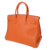 HERMES エルメス バーキン 35 オレンジ □C刻印1999年頃) ユニセックス ヴォーガリバー ハンドバッグ ABランク 中古 銀蔵