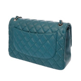CHANEL シャネル マトラッセ チェーンショルダー 30cm Wフラップ ブルー A58600 レディース ラムスキン ショルダーバッグ Aランク 中古 銀蔵