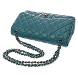 CHANEL シャネル マトラッセ チェーンショルダー 30cm Wフラップ ブルー A58600 レディース ラムスキン ショルダーバッグ Aランク 中古 銀蔵