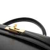 HERMES エルメス ケリー 32 外縫い ブラック □B刻印(1998年頃) レディース ボックスカーフ 2WAYバッグ Aランク 中古 銀蔵