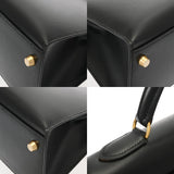 HERMES エルメス ケリー 32 外縫い ブラック □B刻印(1998年頃) レディース ボックスカーフ 2WAYバッグ Aランク 中古 銀蔵