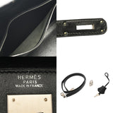 HERMES エルメス ケリー 32 外縫い ブラック □B刻印(1998年頃) レディース ボックスカーフ 2WAYバッグ ABランク 中古 銀蔵