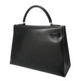 HERMES エルメス ケリー 32 外縫い ブラック □B刻印(1998年頃) レディース ボックスカーフ 2WAYバッグ ABランク 中古 銀蔵