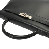 HERMES エルメス ケリー 32 外縫い ブラック □B刻印(1998年頃) レディース ボックスカーフ 2WAYバッグ ABランク 中古 銀蔵