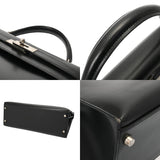 HERMES エルメス ケリー 32 外縫い ブラック □B刻印(1998年頃) レディース ボックスカーフ 2WAYバッグ ABランク 中古 銀蔵