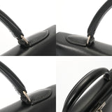 HERMES エルメス ケリー 32 外縫い ブラック □B刻印(1998年頃) レディース ボックスカーフ 2WAYバッグ ABランク 中古 銀蔵
