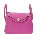 HERMES エルメス リンディ 30 トレサージュ マグノリア/ブルーサフィール/クレ U刻印(2022年頃) レディース トリヨンクレマンス スイフト 2WAYバッグ ABランク 中古 銀蔵