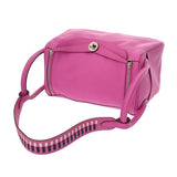 HERMES エルメス リンディ 30 トレサージュ マグノリア/ブルーサフィール/クレ U刻印(2022年頃) レディース トリヨンクレマンス スイフト 2WAYバッグ ABランク 中古 銀蔵