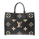 LOUIS VUITTON ルイヴィトン モノグラムアンプラント オンザゴー MM 2WAYトート ブラック/ベージュ M45495 レディース レザー ハンドバッグ ABランク 中古 銀蔵