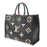 LOUIS VUITTON ルイヴィトン モノグラムアンプラント オンザゴー MM 2WAYトート ブラック/ベージュ M45495 レディース レザー ハンドバッグ ABランク 中古 銀蔵