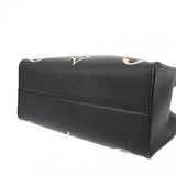 LOUIS VUITTON ルイヴィトン モノグラムアンプラント オンザゴー MM 2WAYトート ブラック/ベージュ M45495 レディース レザー ハンドバッグ ABランク 中古 銀蔵