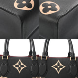 LOUIS VUITTON ルイヴィトン モノグラムアンプラント オンザゴー MM 2WAYトート ブラック/ベージュ M45495 レディース レザー ハンドバッグ ABランク 中古 銀蔵