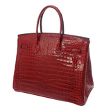 HERMES エルメス バーキン 35 ブレイズ □M刻印(2009年頃) ユニセックス ポロサス ハンドバッグ ABランク 中古 銀蔵