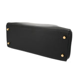 HERMES エルメス ケリームー 28 ブラック ○D刻印(1974年頃) レディース ヴォーガリバー ハンドバッグ ABランク 中古 銀蔵