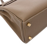 HERMES エルメス ケリー25 内縫い エトゥープ W刻印(2024年頃) レディース トゴ 2WAYバッグ 未使用 銀蔵